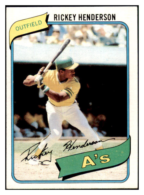 1980 Topps Baseball #482 Rickey Henderson A's EX-MT 506116