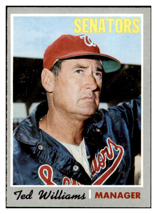 1970 Topps Baseball #211 Ted Williams Senators EX-MT 506171