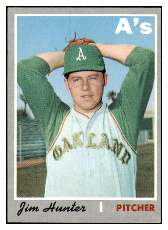 1970 Topps Baseball #565 Catfish Hunter A's EX-MT 506183