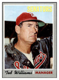 1970 Topps Baseball #211 Ted Williams Senators EX-MT 506197