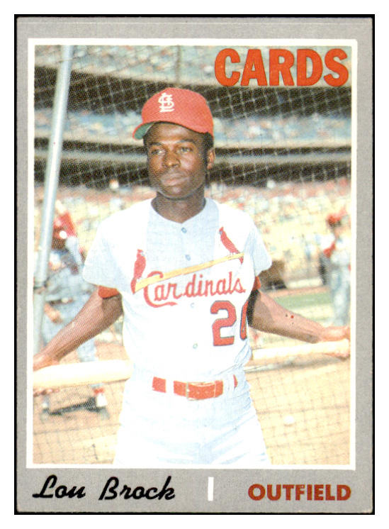 1970 Topps Baseball #330 Lou Brock Cardinals VG-EX 506203