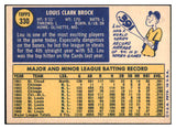 1970 Topps Baseball #330 Lou Brock Cardinals VG-EX 506203