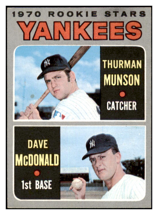 1970 Topps Baseball #189 Thurman Munson Yankees VG-EX 506210