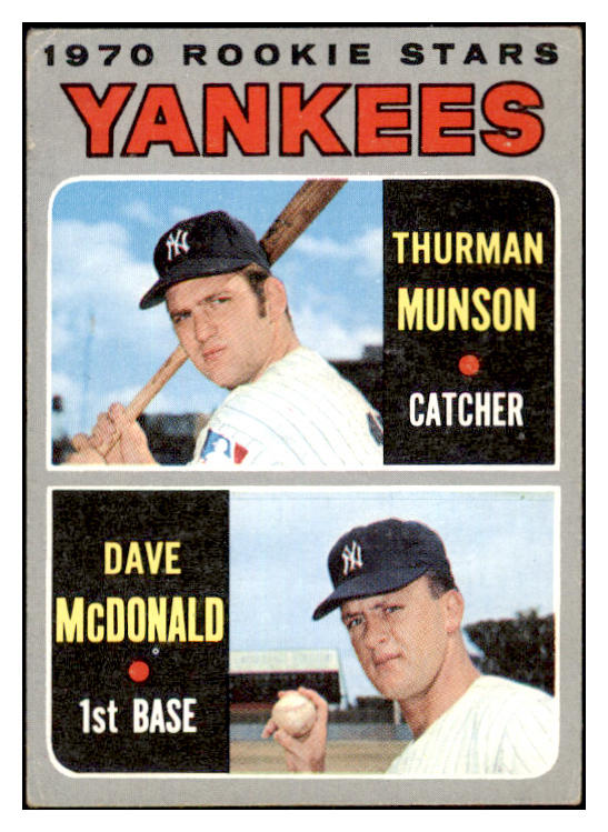 1970 Topps Baseball #189 Thurman Munson Yankees VG-EX 506212