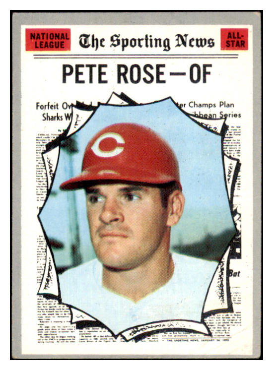 1970 Topps Baseball #458 Pete Rose A.S. Reds VG-EX 506215