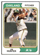 1974 Topps Baseball #007 Catfish Hunter A's EX-MT 506226