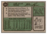 1974 Topps Baseball #020 Nolan Ryan Angels EX-MT 506231