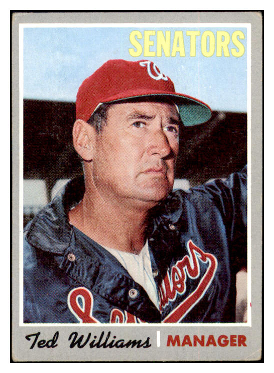 1970 Topps Baseball #211 Ted Williams Senators VG-EX 506268