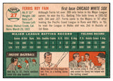 1954 Topps Baseball #027 Ferris Fain White Sox NR-MT 506290