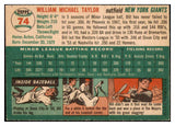 1954 Topps Baseball #074 Bill Taylor Giants EX-MT 506320