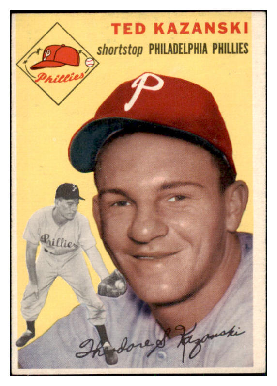 1954 Topps Baseball #078 Ted Kazanski Phillies NR-MT 506324