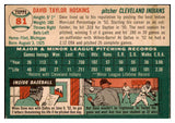 1954 Topps Baseball #081 Dave Hoskins Indians EX-MT 506325