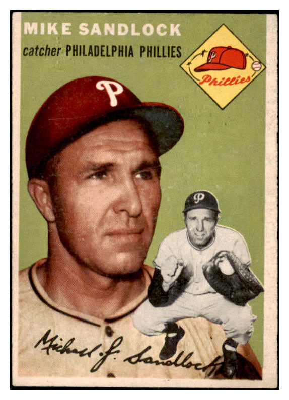 1954 Topps Baseball #104 Mike Sandlock Phillies NR-MT 506340