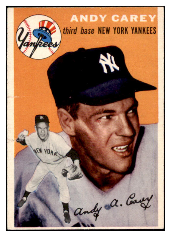 1954 Topps Baseball #105 Andy Carey Yankees NR-MT 506341