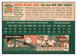 1954 Topps Baseball #105 Andy Carey Yankees NR-MT 506341