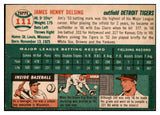 1954 Topps Baseball #111 Jim Delsing Tigers NR-MT 506347