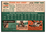 1954 Topps Baseball #190 Ray Herbert Tigers NR-MT 506407