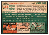 1954 Topps Baseball #193 Johnny Hopp Tigers NR-MT 506410