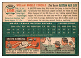 1954 Topps Baseball #195 Billy Consolo Red Sox NR-MT 506412