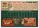 1954 Topps Baseball #202 Bob Purkey Pirates NR-MT 506418