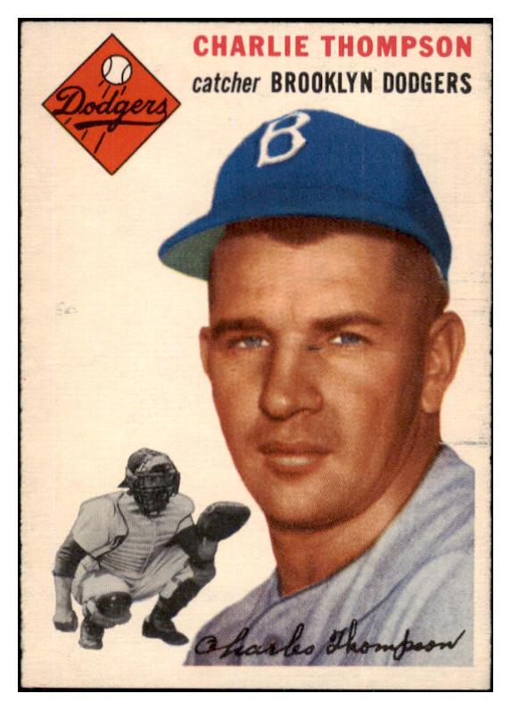 1954 Topps Baseball #209 Charlie Thompson Dodgers NR-MT 506422