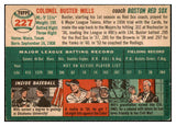 1954 Topps Baseball #227 Buster Mills Red Sox EX-MT 506439