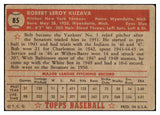 1952 Topps Baseball #085 Bob Kuzava Yankees VG-EX 506453