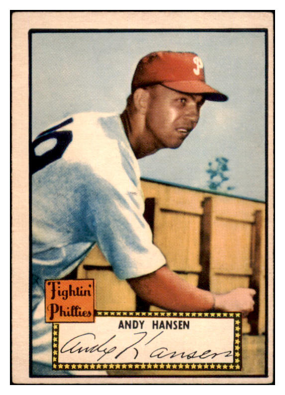 1952 Topps Baseball #074 Andy Hansen Phillies EX Red 506462