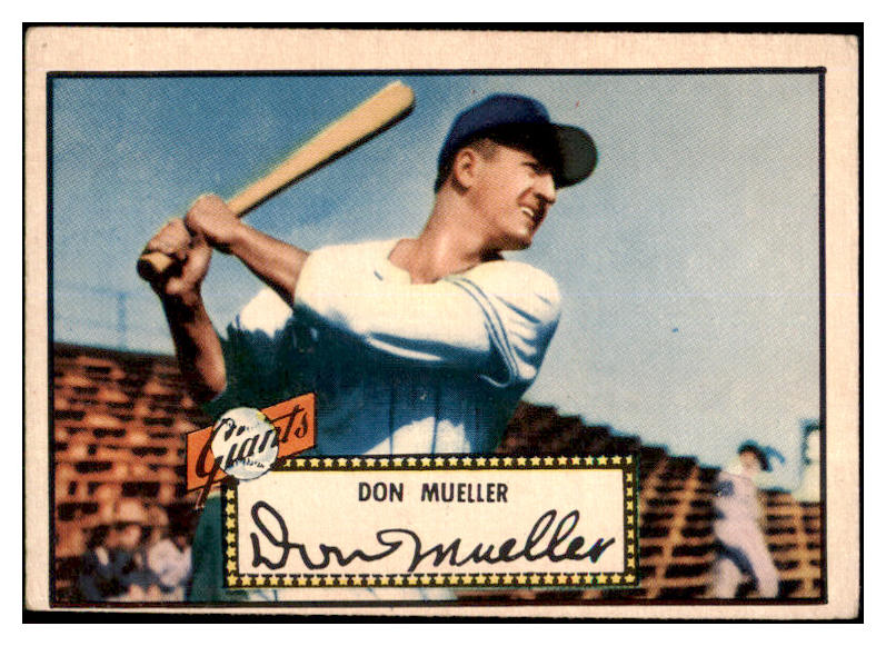 1952 Topps Baseball #052 Don Mueller Giants VG-EX Red 506466