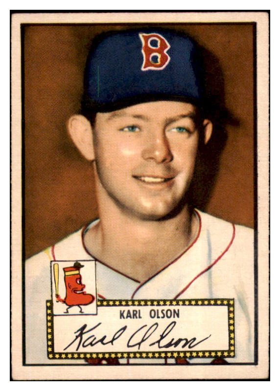 1952 Topps Baseball #072 Karl Olson Red Sox VG-EX Red 506469