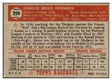 1952 Topps Baseball #224 Bruce Edwards Cubs EX+/EX-MT 506484