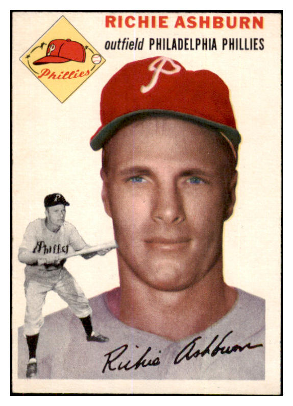 1954 Topps Baseball #045 Richie Ashburn Phillies NR-MT 506505