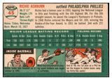 1954 Topps Baseball #045 Richie Ashburn Phillies NR-MT 506505