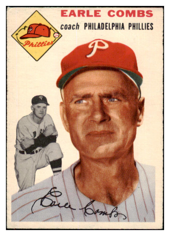 1954 Topps Baseball #183 Earle Combs Phillies EX-MT 506507