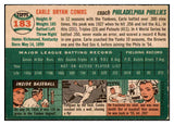 1954 Topps Baseball #183 Earle Combs Phillies EX-MT 506507