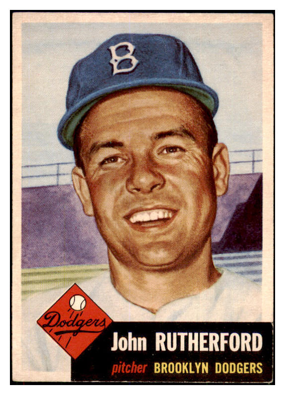 1953 Topps Baseball #137 John Rutherford Dodgers EX-MT 506522