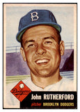 1953 Topps Baseball #137 John Rutherford Dodgers EX-MT 506522