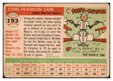 1955 Topps Baseball #193 Johnny Sain Yankees GD-VG 506535