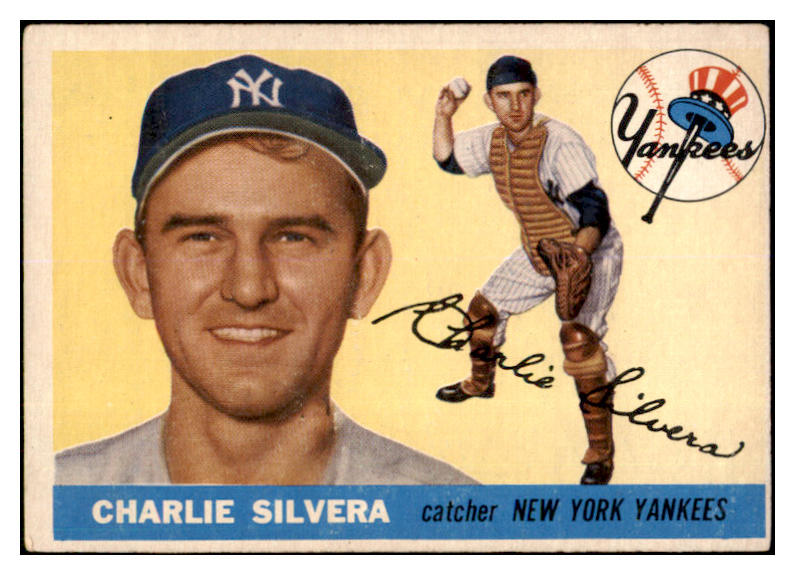 1955 Topps Baseball #188 Charlie Silvera Yankees VG-EX 506549