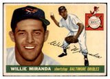 1955 Topps Baseball #154 Willie Miranda Orioles VG-EX 506558