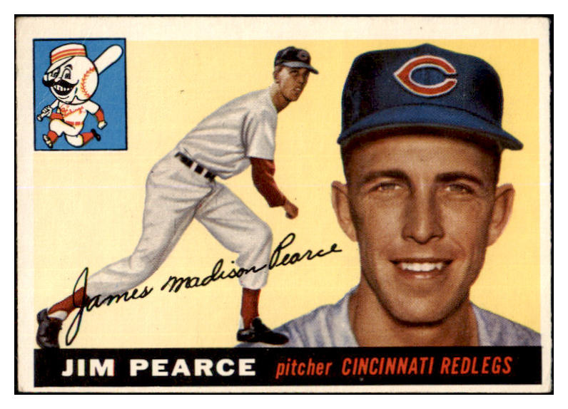 1955 Topps Baseball #170 Jim Pearce Reds VG-EX 506561