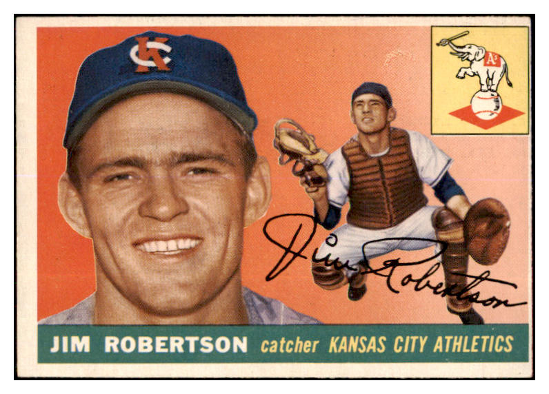 1955 Topps Baseball #177 Jim Robertson A's VG-EX 506564