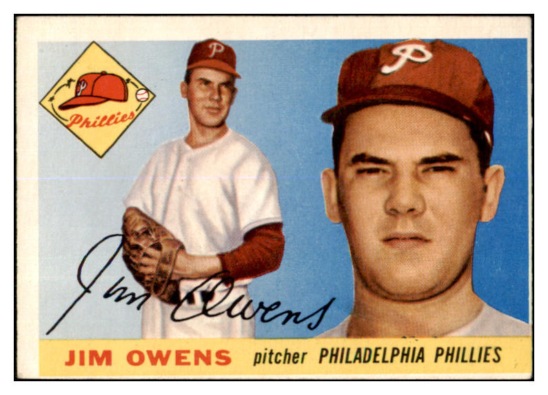 1955 Topps Baseball #202 Jim Owens Phillies VG-EX 506575