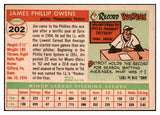 1955 Topps Baseball #202 Jim Owens Phillies VG-EX 506575