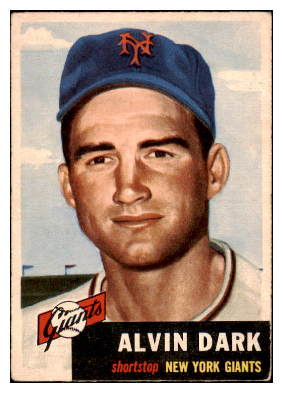 1953 Topps Baseball #109 Alvin Dark Giants EX 506584