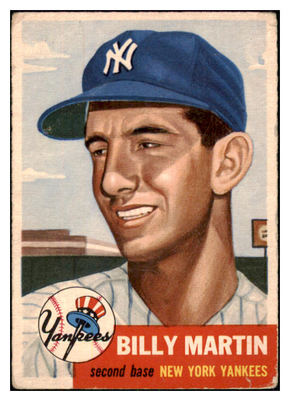 1953 Topps Baseball #086 Billy Martin Yankees VG-EX 506594