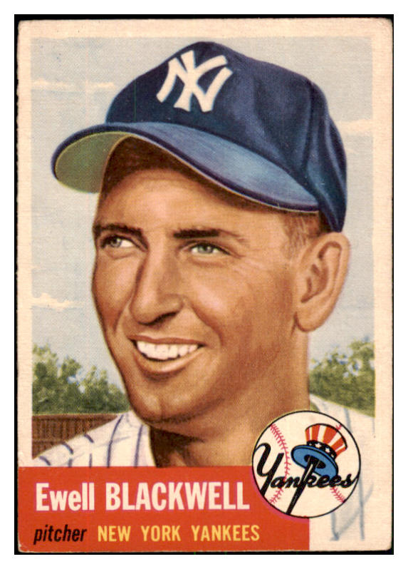 1953 Topps Baseball #031 Ewell Blackwell Yankees VG-EX 506604