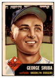 1953 Topps Baseball #034 George Shuba Dodgers VG-EX 506605