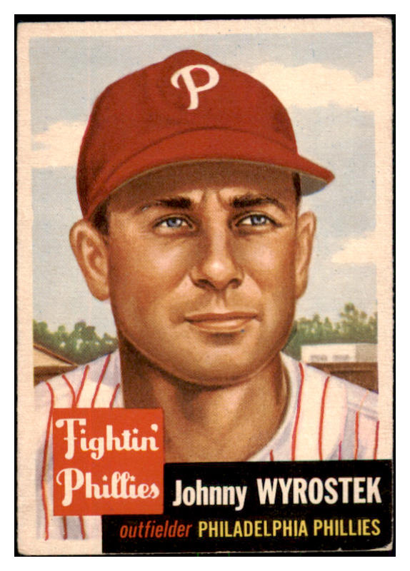 1953 Topps Baseball #079 Johnny Wyrostek Phillies EX 506607