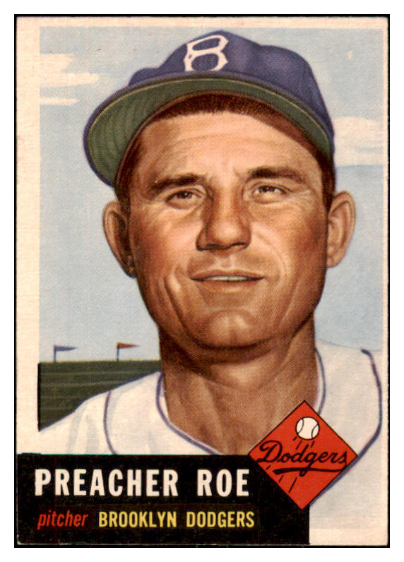 1953 Topps Baseball #254 Preacher Roe Dodgers EX 506610